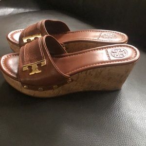 ☀️TORY BURCH PAMELA WEDGE PLATFORM SANDAL Size 8.5